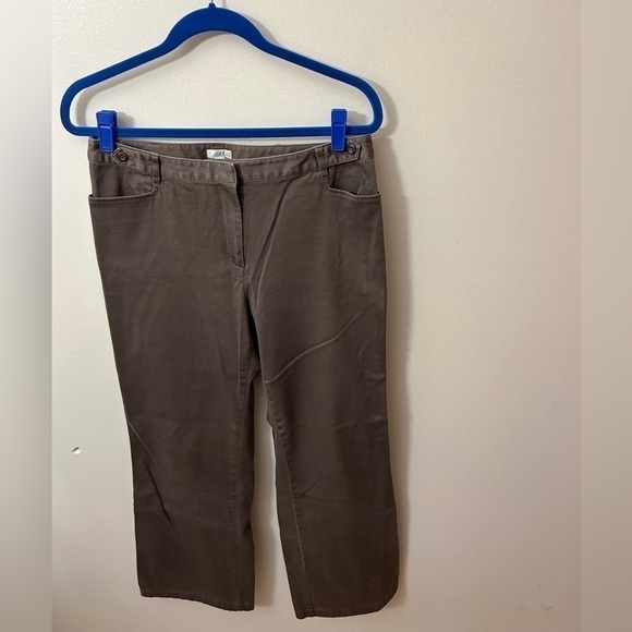 J. Jill Womens Cotton Mid Rise Full Zip Wide Leg Front Back Pocket Pants Size 10 - Picture 4 of 13